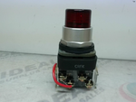  Allen Bradley 800T-QT24R /T Red Pilot Light 30.5mm Type 4/13 24V w/Contact Image