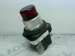  Allen Bradley 800T-QT24R /T Red Pilot Light 30.5mm Type 4/13 24V w/Contact Image