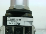  Allen Bradley 800T-QT24R /T Red Pilot Light 30.5mm Type 4/13 24V w/Contact Image