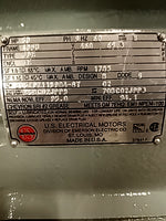  US Motors 60HP AC Motor 405U Frame, 1770 RPM (1800) 460V 3PH TEFC Nice! Image
