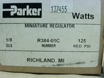  Parker Watts R384-01C Mini Pneumatic Pressure Regulator 0-125psi 1/8in NPT Image