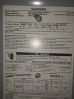  Siemens HNF361J 30 Amp Non-Fused Heavy Duty Safety Switch Image