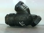  Keckley Style B  Threaded Y-Strainer Valve 1" NPT Iron Pipe Fitting 250Lbs Image