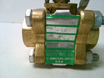  WATTS B-6800-LC 3-Piece Brass Ball Valve 1/4" NPT Latch Lock 600 PSI Image