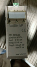  SAMSON 6111-02710.00 ELECTROPNEUMATIC CONVERTER Image