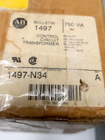  Allen Bradley 1497-N34  Control Circuit Transformer 0.750KVA  240/480V PRI x 110/120V SEC Image