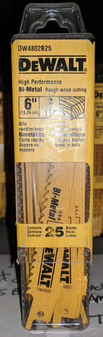  DEWALT DW4802B25 6-INCH RECIPROCATING SAW BLADE (PACK OF 25) Image