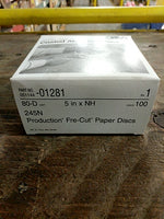  3M 051144-01281 5" X NH 245N 80-D Grit Sanding Discs (100PCS) Image