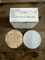 3M 051144-01281 5" X NH 245N 80-D Grit Sanding Discs (100PCS) Image