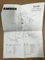  Amrox 12-TON Hydraulic Shop Press DG12B Red Frame Image