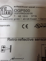  IFM Efector OGP500 Retro-Reflective Sensor Factory Sealed Image