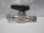  VALVE, SWAGELOK - SS-83KS6, -Piece High-Pressure Ball Valve, PCTFE Seats, 3/8 in. Swagelok Tube Fitting Image