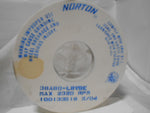 WHEEL, NORTON - 38A80-L8VBE, 14 X 1-1/2 X 5" GRINDING WHEEL, MAX 2320 RPM, 100133518 5/04, Image