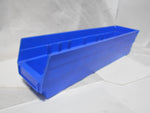  BIN, AKRO-MILS, XL SMALL BLUE BIN, 4" x 17 1/2" x 4" Plastic Shelf Bin Image