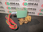  ASCO 8321G001 3-Way Brass 1/4 In Solenoid Valve Quick Exhaust 120VAC Image