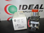  PUSHBUTTON, ALLEN-BRADLEY 800T-QTH24A, PILOT PUSH TO TEST AMBER LENS COLOR 24 V Image