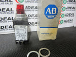  Allen Bradley 800T-PST16R Push To Test Red Pilot Light 120VAC Type 13 18mm (QTY) Image