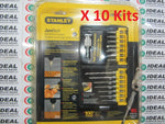 Lot of 10 Kits - Stanley JORE TECH 15-Pieces Quick Change Drill/Driver Set