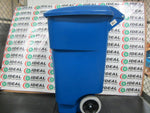  TRASH CAN CONTAINER, 50 G, BLUE WITH WHEELS AND LID Image