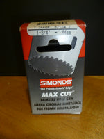  SIMONDS, Max CutΓäó 1-3/4"" Diameter 4 6 Variable Pitch Bi-Metal Hole Saw w/ Rugged 3/16"" Back Plate- Image