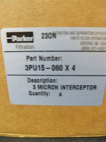 Parker Ritter Filter Element 3PU15-060 x4 3 micron (LOT OF 4) Image