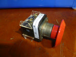  ALLEN-BRADLEY - 800T-FXJ6A1 PUSHBUTTON RED JUMBO MUSH W/1NO&1NC LB Image
