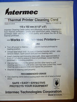  INTERMEC - 1-110501-00 THERMAL PRINTER CLEANING CARDS SIZE: 115 X 152 MM (4-1/2"" X 6"") 25 CARDS PER PKG Image