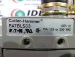  CUTLER-HAMMER - E47-BLS33 LIMIT SWITCH: BOOTED ROLLER LEVER 15A-125 OR 250VAC Image