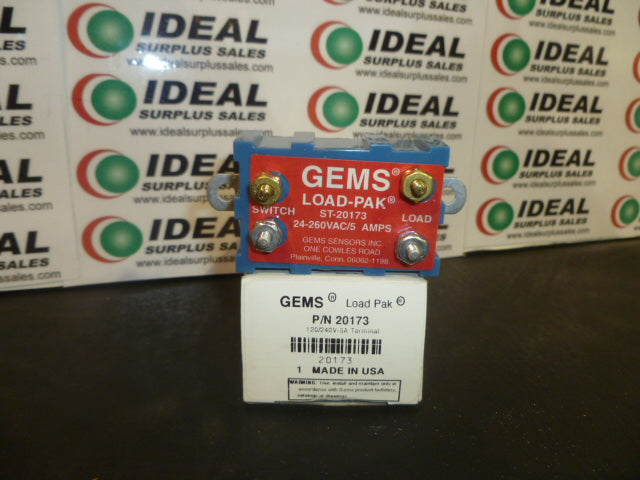 GEMS #ST-20173 RELAY: SOLID STATE LOAD PACK 120/240V 5AMP – Ideal Surplus