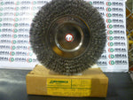  ADVANCED BRUSH - 06793 WHEEL: WIRE WHEEL, 6""DIA, .008 WIRE, 1/2-5/8 ARBOR HOLE, 6000 RPM MAX Image