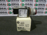  Allen Bradley 800MR-QB24RA Illuminated Red Lens Push Button Image