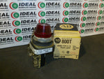  Allen-Bradley 800T-Q10 Pilot Light 120V Red Lens Illuminated Nema Type 413 Image