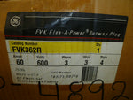  BUSWAY PLUG, GENERAL ELECTRIC FVK362R - PLUG, 60 AMP, 600 VOLT, 3 PHASE, 3 WIRE, / STYLE 4 / 2/11/10, BUS PLUG Image
