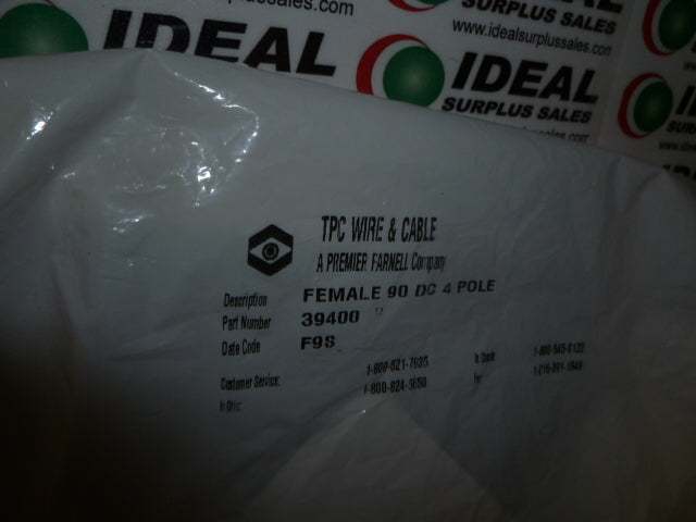 TPC WIRE & CABLE 39400 CONNECTOR – Ideal Surplus