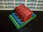  RELAY, OPTO 22 26-00525, 6X OPTO RELAY BOARD WITH 6, G4 ODC24, RELAYS 60VDC 3A Image