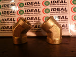  ELBOW, PARKER, 1/2 DD45-S PIPE ELBOW, .500  ZINC PLATED STEEL 45DEG  1/2 Image