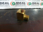  ELBOW, WEATHERHEAD 3400X6 PIPE THREADED, BRASS .3750 IN NPT 90 DEG, 3/8"" NPT Image