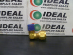  Hoke Gyrolok 6CM4BR HPS 90 Elbow Fitting Tube to Pipe Brass 3/8" Flareless x 1/4" NPT Image