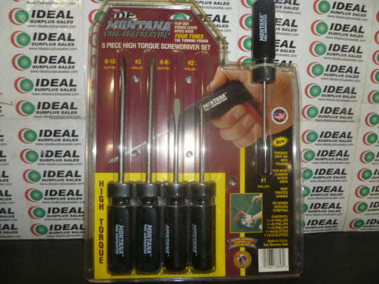  Montana Tool 5-Piece High Torque Screwdriver Set #78848 Image