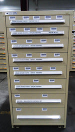  CABINET, STANLEY VIDMAR, 8 DRAWER, CREAM, 30''x 28''x59'' Image