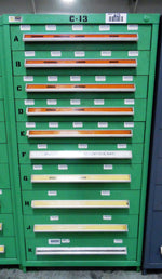  CABINET, STANLEY VIDMAR, 10 DRAWER, GREEN, 30''x 28''x59'' Image
