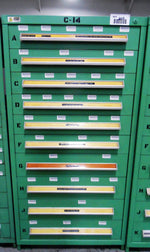  CABINET, STANLEY VIDMAR, 10 DRAWER, GREEN, 30''x 28''x59'' Image