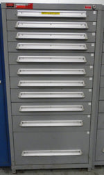  CABINET, LYON - STANLEY VIDMAR, 15 DRAWER, GRAY, 30''x 28''x59'' Image