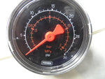  Fisher 0-30 PSI 1/4 NPT 2" Face Gauge Brass Center Back Mount Image