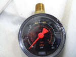  Fisher 030PSITM12NPT Gauge 2" Face 0-30 PSI 1/2 NPT Top Mount 0-.2 MPa 0-2 bar Image