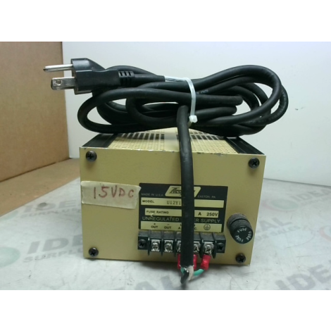 Acopian U12Y1000 Unregulated Power Supply 0-125VAC to 12VDC 10A Output