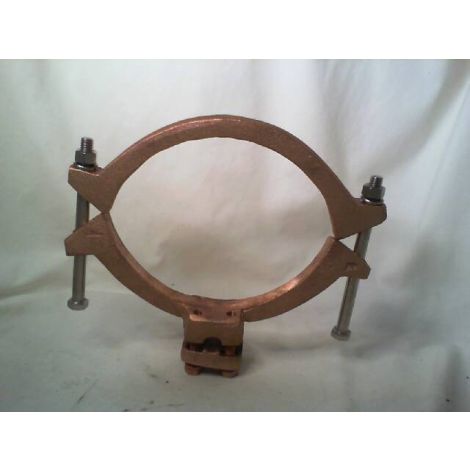 Copper Ground Clamp for 6" IPS Pipe