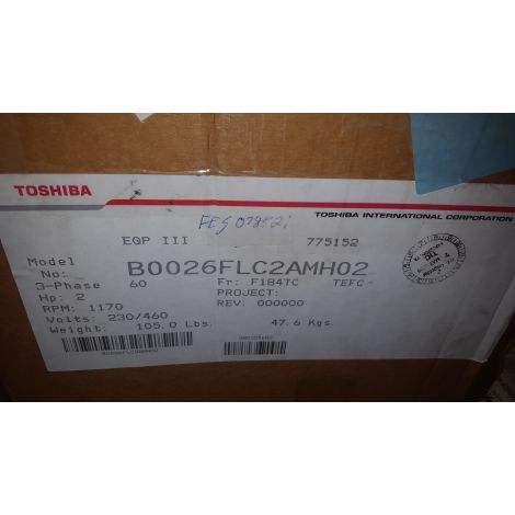 Toshiba B0026FLC2AMH02 New In Box