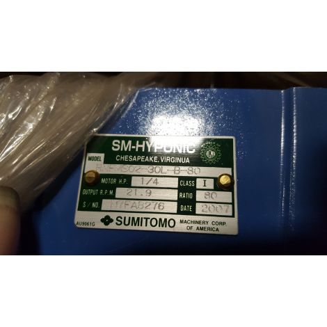 Sumitomo RNFMS02-30L-B-80 SM-Hyponic Gearmotor - New in Box