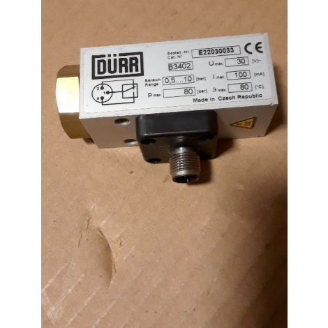 Durr E22030033 Pressure Switch range 05-10bar - New No Box
